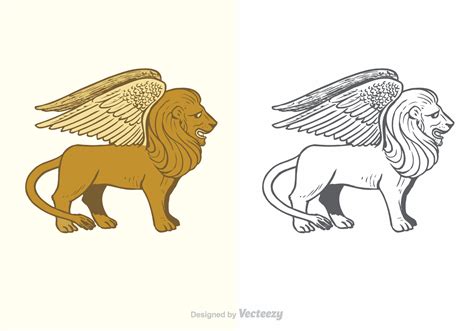 Free Vector Winged Lion Illustration 114447 Vector Art at Vecteezy