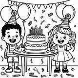 Coloring Page Birthday Party Color For Kids sketch template
