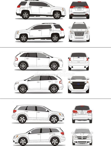 American SUV Vehicle Outline Stock Vector - Illustration of icons, journey: 17703147