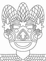 Mardi Gras Jester Coloring Page For Kids And Adults Stock Vector  sketch template