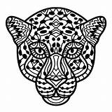Panther Head Coloring Page sketch template