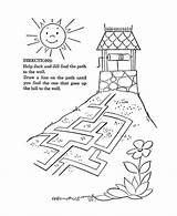 BlueBonkers  Nursery Rhymes Coloring Page Sheets Jack And Jill 2 sketch template