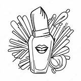 Sparkly Lipstick Makeup Coloring Page  Pagescom sketch template