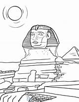 Printable Sphinx Coloring Page sketch template