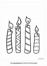 Birthday Candle Coloring Page sketch template