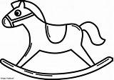 Simple Rocking Horse coloring Page sketch template