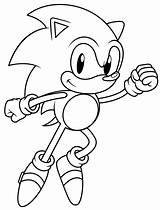 Free Classic Sonic Coloring Pages Download  sketch template