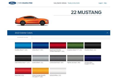 2022 Mustang Exterior Color Options - Mustang Fan Club