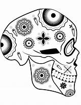 Sugar Skull Coloring Page sketch template