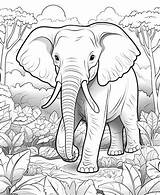 Premium AI Image  Rainforest Rascals Cartoon Animal Coloring Book sketch template