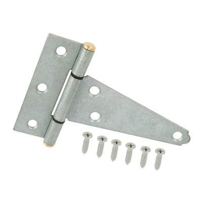 Everbilt 4 in. Galvanized Heavy Duty Tee Hinges (2-Pack)-20224 - The Home Depot