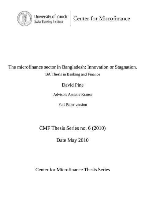 (PDF) The Microfinance Sector in Bangladesh - · PDF file3.3.1 BRAC Bank ...