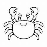 Coloring Book Page crab Stock Vector  Illustration Of sketch template