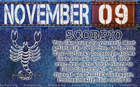 November 9 Zodiac Horoscope Birthday Personality - SunSigns.Org