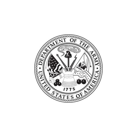 US Army Seal Black & White Logo Vector - (.Ai .PNG .SVG .EPS Free Download)