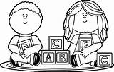 Children Playing Coloring Pages At GetDrawings  Free Download sketch template