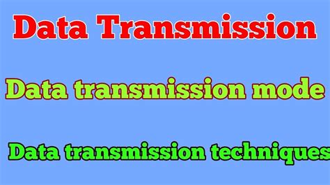 Data transmission | Data transmission mode | Data transmission techniques - YouTube