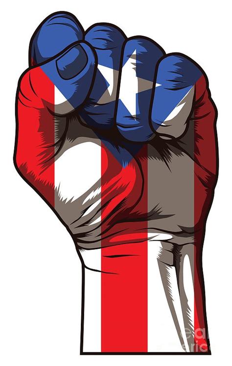 Puerto Rico Fist Proud Boricua Flag Digital Art by Mister Tee - Pixels