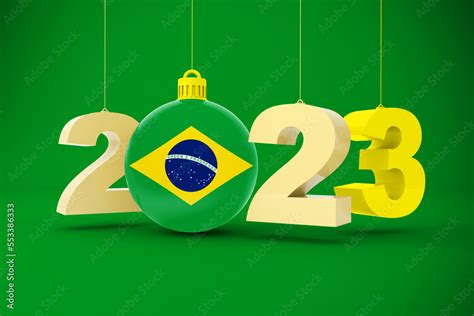 2023 Year With Brazil Flag Stock Illustration | Adobe Stock