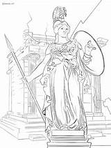Greek Mythology Coloring Page Athena By Emerson Art  TPT sketch template