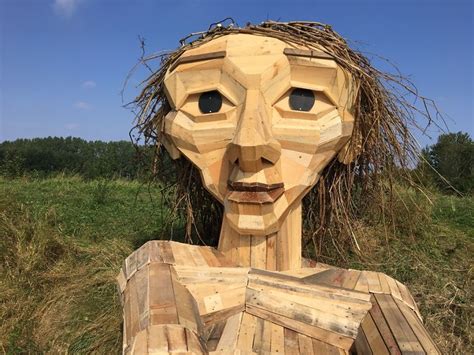 I Hide Giants That I Make From Wood In The Wilderness Of Copenhagen | Sculptures, Wood sculpture ...