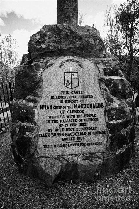 Massacre Of Glencoe Memorial Highlands Scotland Uk Photograph by Joe Fox