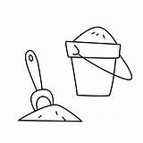 Sandbox Coloring Page sketch template