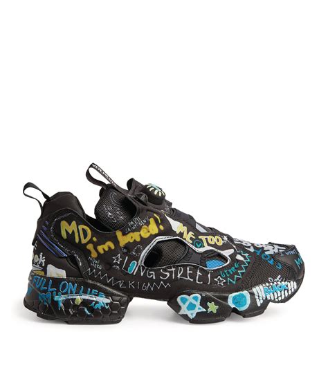 VETEMENTS black x Reebok Instapump Fury Sneakers | Harrods UK