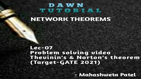 Thevenin theorem and Norton theorem// problems// Lec-07 - YouTube