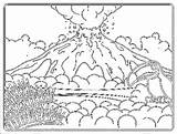 Volcano Coloring Pages For Kids  Home sketch template