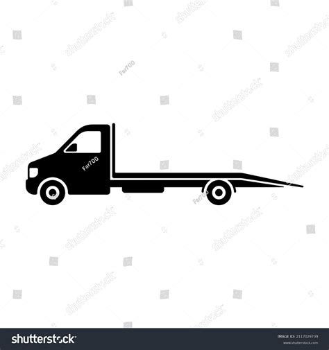 Tow Truck Icon Black Silhouette Side Stock Vector (Royalty Free) 2117029739 | Shutterstock