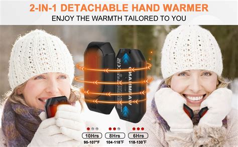 Amazon.com : 2 Pack Hand Warmers Rechargeable, Electric Hand Warmer Reusable, USB Handwarmers ...