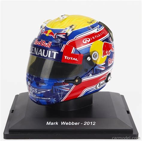 EDICOLA ATF1C026 Scale 1/5 | HELMET F1 CASCO - RED BULL RB8 N 2 SEASON 2012 MARK WEBBER BLUE RED ...