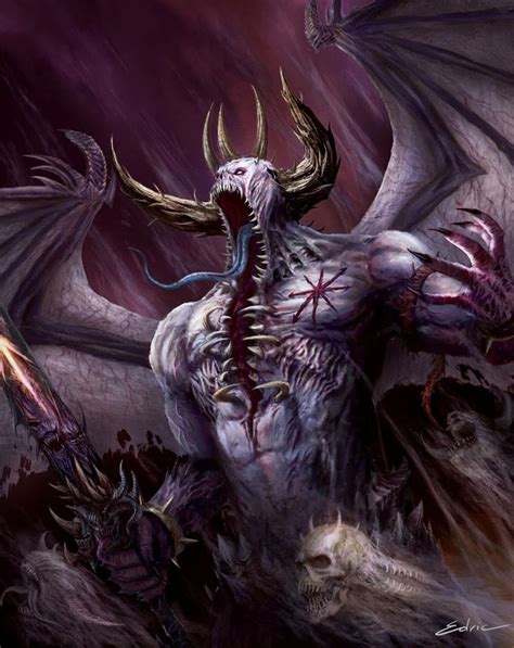 warhammer 40k artwork chaos daemons - Google Search | Fantasy demon, Fantasy monster, Fantasy ...