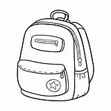 Premium Vector  Kids Coloring Page With Outline Doodle school bag sketch template