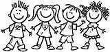 Kids Coloring Clipart sketch template