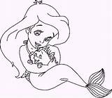 Baby Ariel The Little Mermaid Coloring Pages  sketch template