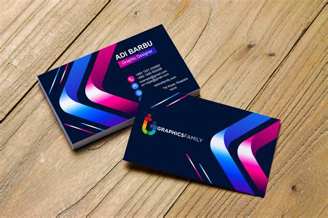 Free Creative Colorful Business Card Design – GraphicsFamily