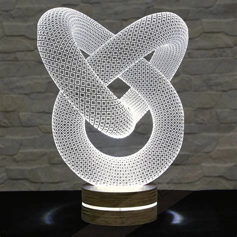 3D LED Lamp Tube Shape Decorative Lamp Home Decor Table Lamp Office Decor Plexiglass Art Art ...