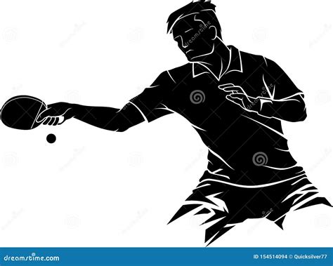 Men`s Table Tennis Player Abstract, Drive Stock Vector - Illustration ...