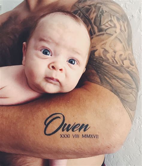 #Baby #Boy #dad #Owen #Tattoo Baby boy tattoo dad Owen | Baby tattoos ...