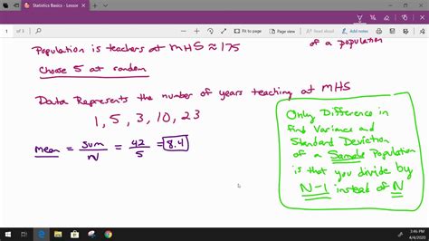 Sample Variance and Sample Standard Deviation - YouTube