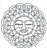 Litha Sun Summer Solstice  Mandala coloring Coloring sketch template