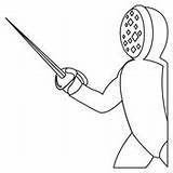 Fencing coloring Pages  Free Coloring sketch template