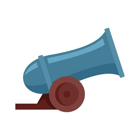 Circus cannon icon flat isolated vector 15064463 Vector Art at Vecteezy