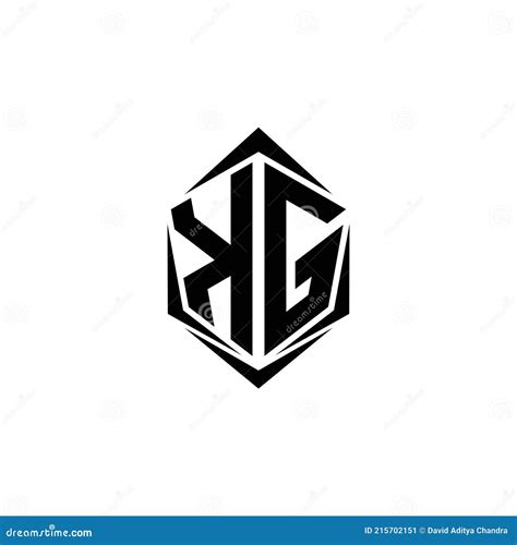 Initial KG Logo Design with Shield Style, Logo Business Branding Stock ...