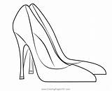 High Heeled Shoes Coloring Page For Kids  Free Heels Printable sketch template