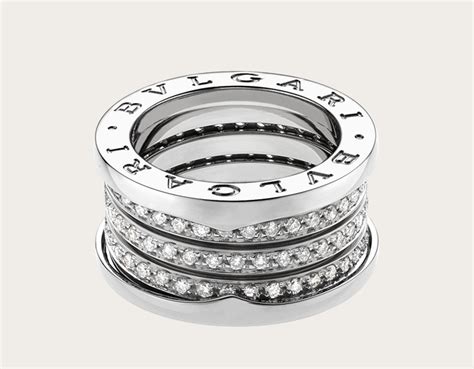 b.zero1 4-band 18k white gold ring with pave diamonds | Bvlgari jewelry, Bvlgari ring, Jewelry