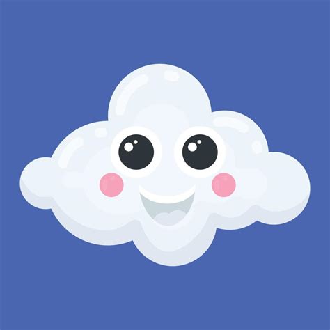 Happy Cloud Emoji 16283869 Vector Art at Vecteezy