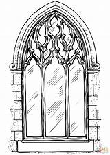 Gothic Window Arch coloring Page  Free Printable Coloring Pages sketch template